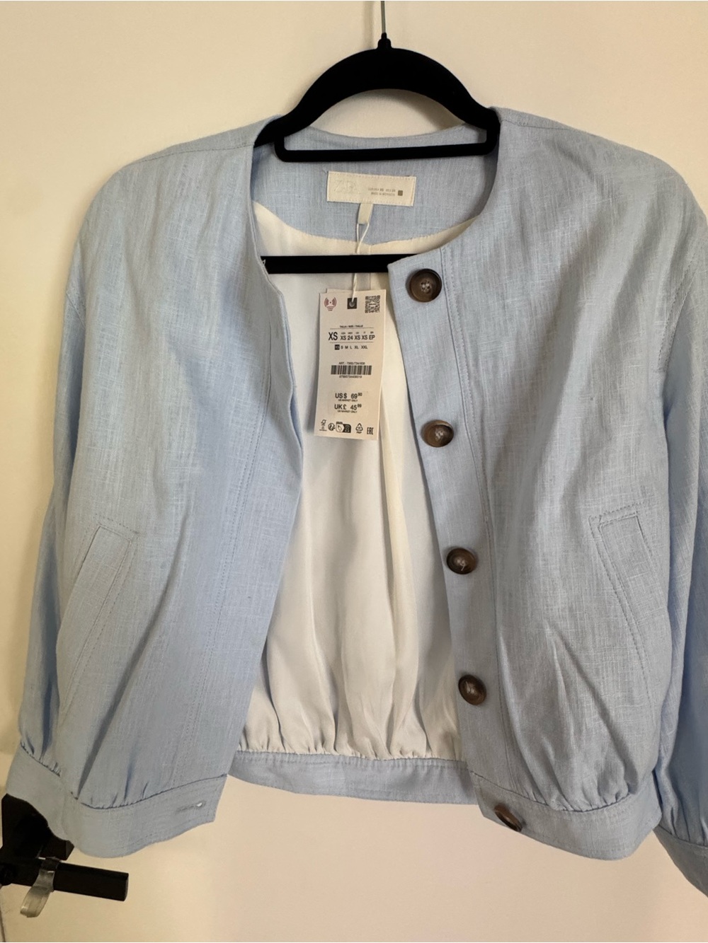 Zara Light Blue bomber